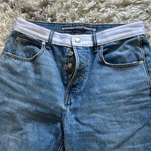 Alexander Wang logo waistband jeans
